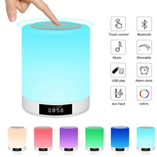 Bluetooth Speaker Bedside Lamp with Multi-Color Light, Dimming, Timer, and Hands-Free Calls Price in Pakistan | LAPTAB