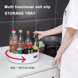 360 Multi-Functional Rotating Tray with Smooth-Gliding Ball Bearing for Organized Storage Price in Pakistan | LAPTAB