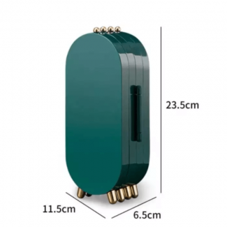 Folding Retro Screen Jewelry Box with 4 Layers, Transparent Panels, 153-240 Holes for Earrings and Necklaces Price in Pakistan | LAPTAB