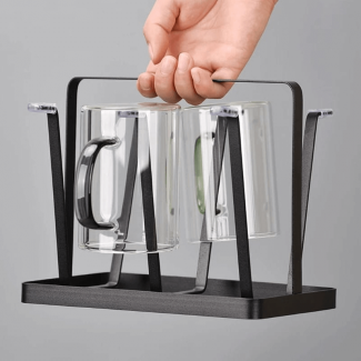 Iron Glass Stand and Cup Holder with 6 Branches, Metal Durable Kitchen Organizer Price in Pakistan | LAPTAB