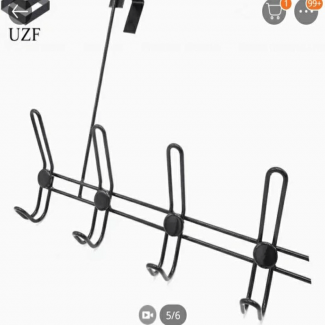 Door Iron Hook Strip with 12 Hooks, Durable Wall-Mounted Organizer for Towels, Clothes, Hats Price in Pakistan | LAPTAB