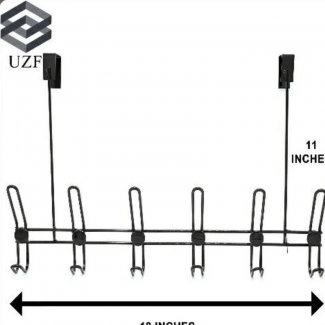 Door Iron Hook Strip with 12 Hooks, Durable Wall-Mounted Organizer for Towels, Clothes, Hats Price in Pakistan | LAPTAB