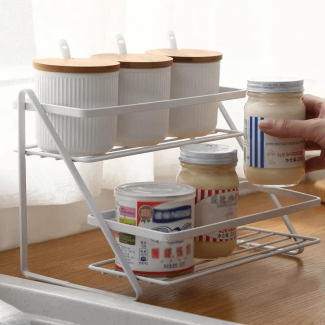 2-Tier Kitchen Bathroom Organizer Rack