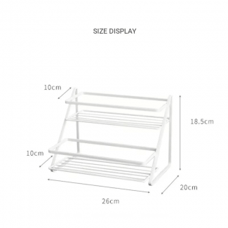 2-Tier Kitchen and Bathroom Organizer Rack, Rustproof ABS, 26x18x18cm, No Assembly Price in Pakistan | LAPTAB