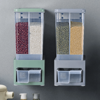 3KG 2 Partition Cereal Dispenser with Sealed Lid for Grains and Snacks Price in Pakistan | LAPTAB