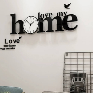 Home Love with Birds Wooden Wall Clock - Elegant Antique Design Price in Pakistan | LAPTAB