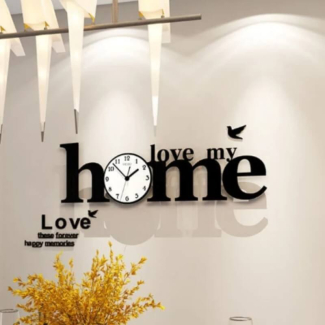Home Love with Birds Wooden Wall Clock - Elegant Antique Design Price in Pakistan | LAPTAB