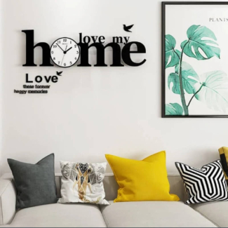 Home Love with Birds Wooden Wall Clock - Elegant Antique Design Price in Pakistan | LAPTAB