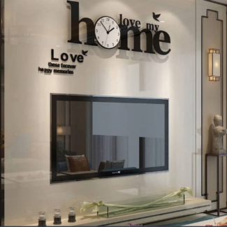 Home Love with Birds Wooden Wall Clock - Elegant Antique Design Price in Pakistan | LAPTAB