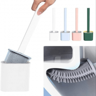 Silicone Toilet Brush with Flexible Head for Deep Cleaning and Reach