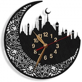 Kalma Tayyaba Wooden Wall Clock - Elegant Antique Design for Any Room Price in Pakistan | LAPTAB