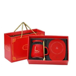 Ceramic Mug with Temperature Control Plate - Red Color, Eco-Friendly Design Price in Pakistan | LAPTAB