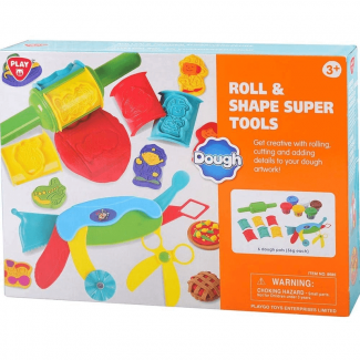 Creative Roll and Shape Clay Tool Set with 6 Dough Pots for Kids Price in Pakistan | LAPTAB