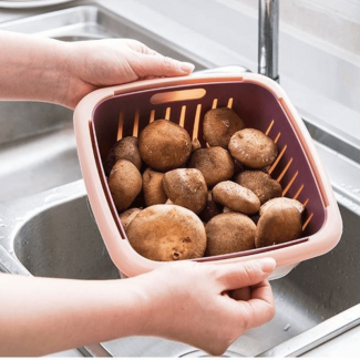 3-in-1 Drain Storage Box with Transparent Lid for Food Safety and Hygiene Price in Pakistan | LAPTAB