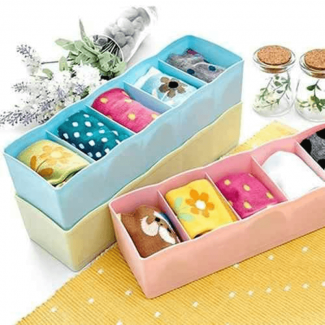 5 Compartment Underwear Storage Drawer Organizer - Adjustable & Durable Price in Pakistan | LAPTAB