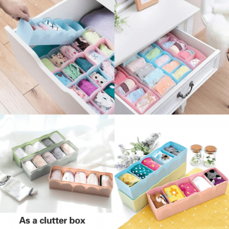 5 Compartment Underwear Storage Drawer Organizer - Adjustable & Durable Price in Pakistan | LAPTAB