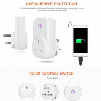 Pack of 3 WIFI Smart Plugs with IFTTT and Voice Control Compatibility Price in Pakistan | LAPTAB