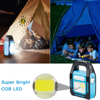 3 In 1 Waterproof Solar Flashlight with USB Charging and COB LED Design Price in Pakistan | LAPTAB