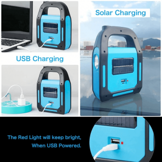 3 In 1 Waterproof Solar Flashlight with USB Charging and COB LED Design Price in Pakistan | LAPTAB