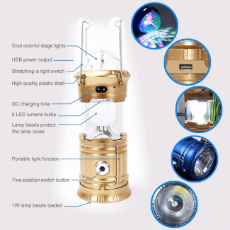 Magic Cool Camping Light with USB Output - Solar Powered LED Lamp Price in Pakistan | LAPTAB