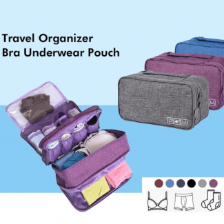 Triple Layer Travel Underwear Toiletry Bag with Waterproof Compartments Price in Pakistan | LAPTAB