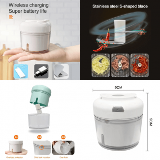 Wireless USB Rechargeable Vegetable Chopper with Stainless Steel Blades Price in Pakistan | LAPTAB