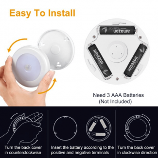 Motion Sensor LED Night Light - Battery Operated, Easy Installation Price in Pakistan | LAPTAB
