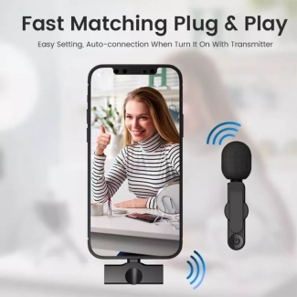 2.4G Lavalier Wireless Microphone for Type C - Plug & Play, Noise Reduction Price in Pakistan | LAPTAB