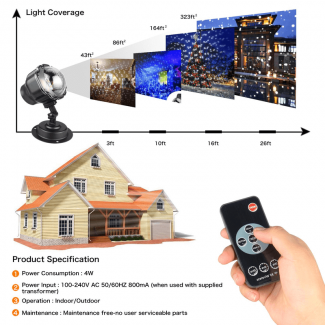 Mini Outdoor Snowflake LED Lamp Set with Bluetooth Speaker and Remote Price in Pakistan | LAPTAB