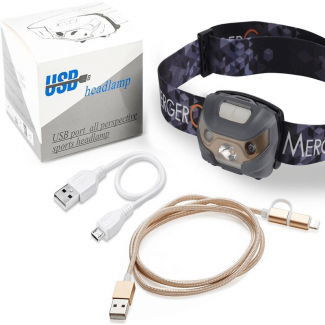 Camp LED Head Light - USB Rechargeable, Adjustable Strap, Dual Light Modes Price in Pakistan | LAPTAB