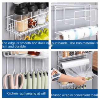 Refrigerator Iron Storage Rack with 5 Layers and Hooks for Kitchen Organization Price in Pakistan | LAPTAB