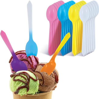 Set of 12 Colorful Ice Cream Spoons for Events and Ice Cream Shops Price in Pakistan | LAPTAB