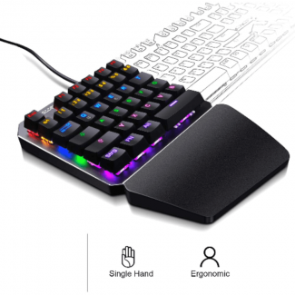 SADES TS 35 RGB One-Handed Gaming Keyboard with Ergonomic Design Price in Pakistan | LAPTAB