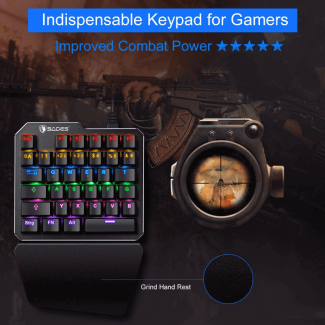 SADES TS 35 RGB One-Handed Gaming Keyboard with Ergonomic Design Price in Pakistan | LAPTAB