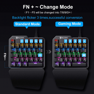 SADES TS 35 RGB One-Handed Gaming Keyboard with Ergonomic Design Price in Pakistan | LAPTAB