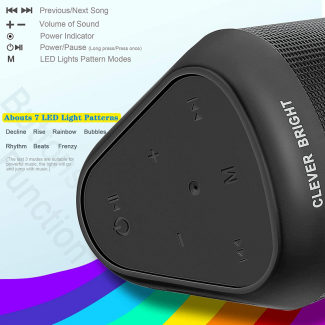 Clever Bright Bluetooth Speakers with 7 LED Lights and Stereo Sound Price in Pakistan | LAPTAB