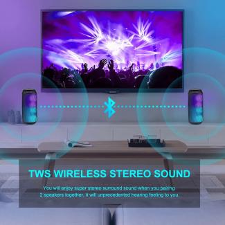 Clever Bright Bluetooth Speakers with 7 LED Lights and Stereo Sound Price in Pakistan | LAPTAB