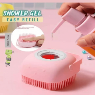 Silicone Massage Bath Brush with Liquid Soap Dispenser - 2 in 1 Function Price in Pakistan | LAPTAB