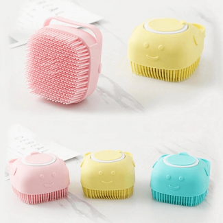 Silicone Massage Bath Brush with Liquid Soap Dispenser - 2 in 1 Function Price in Pakistan | LAPTAB