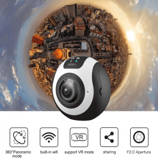ROD 1 Spherical Dual Lens HD Camera with 360? View and Live Streaming Price in Pakistan | LAPTAB