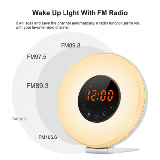 Wake Up Light Alarm Clock with FM Radio, Sunrise Simulation & Multi Color Light Price in Pakistan | LAPTAB