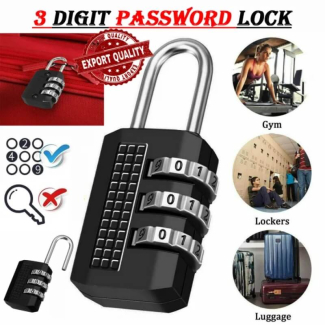 Resettable 3 Digit Combination Padlock - Durable & Secure Locking Solution Price in Pakistan | LAPTAB