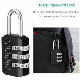 Resettable 3 Digit Combination Padlock - Durable & Secure Locking Solution Price in Pakistan | LAPTAB