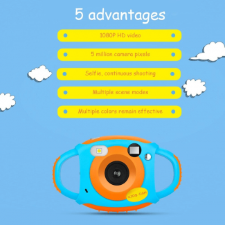 5MP Kids Mini Digital Camera with Durable Silicone Shell and Video Recording Price in Pakistan | LAPTAB