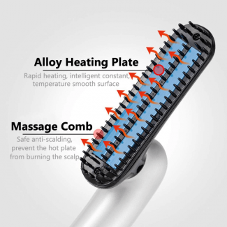 2 In 1 Hair and Beard Straightener Comb with Ceramic Coating for Healthy Styling Price in Pakistan | LAPTAB