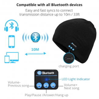 Bluetooth Music Hat Smart Headset - Warm Winter Cap with Built-in Speakers Price in Pakistan | LAPTAB