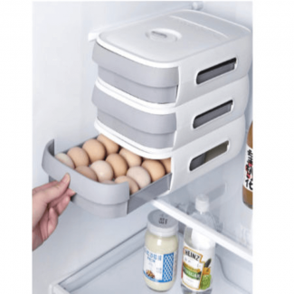Plastic Egg Storage Box - Stackable Crate for 18-21 Eggs, Freshness Tracker Price in Pakistan | LAPTAB