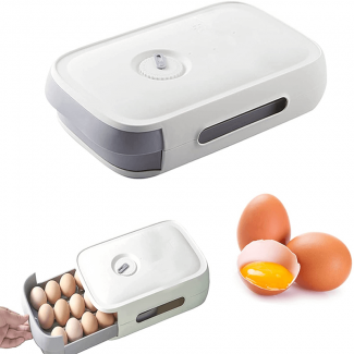 Plastic Egg Storage Box - Stackable Crate for 18-21 Eggs, Freshness Tracker Price in Pakistan | LAPTAB