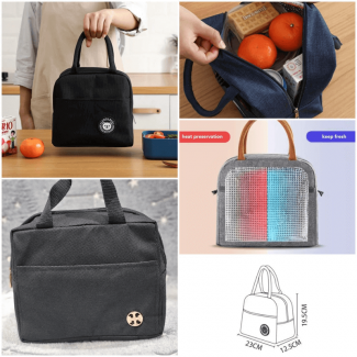 Insulated Food Bag Black - Thermal Portable Lunch Bag for Hot or Cold Food Price in Pakistan | LAPTAB