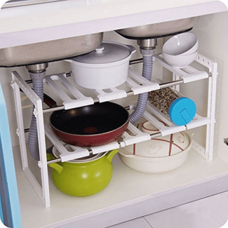 Multifunctional Sink Organizer Storage Shelf for Home and Office Use